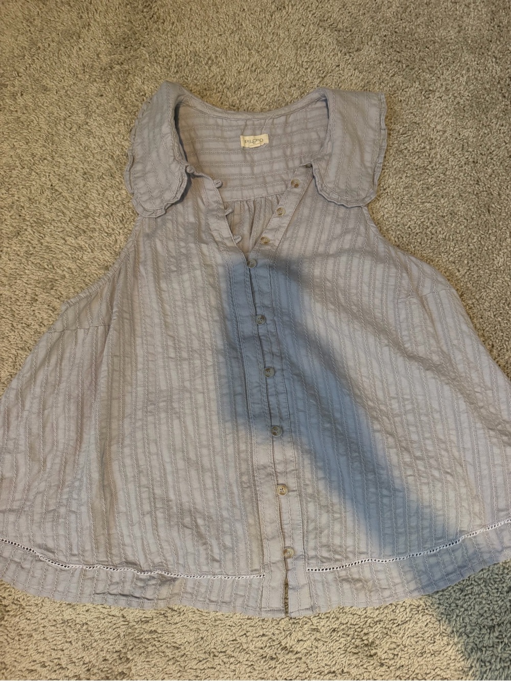 Lavendar Button-Front Top - pilcro